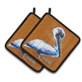 Carolines Treasures Pelican Hangin In Pair of Pot Holders MW1330PTHD